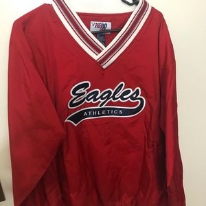 Vintage eagles athletics sports pullover jacket